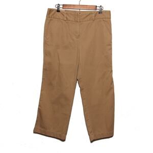 NEW J.Crew Factory Cotton Favorite Fit Cropped Khaki Pants Size 10 Straight Leg